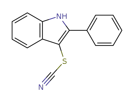 Molecular Structure of 66354-68-5 (Thiocyanic acid, 2-phenyl-1H-indol-3-yl ester)