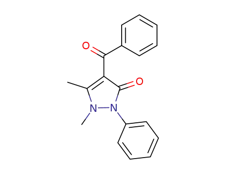 Molecular Structure of 30182-86-6 (3H-Pyrazol-3-one, 4-benzoyl-1,2-dihydro-1,5-dimethyl-2-phenyl-)