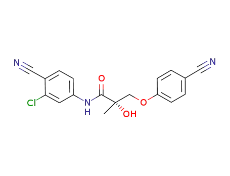 Propanamide,
N-(3-chloro-4-cyanophenyl)-3-(4-cyanophenoxy)-2-hydroxy-2-methyl-,
(2S)-