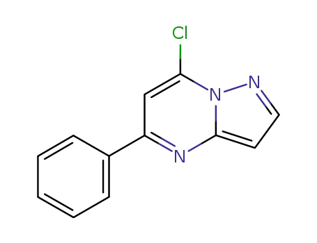 Molecular Structure of 33149-25-6 (Pyrazolo[1,5-a]pyrimidine, 7-chloro-5-phenyl-)