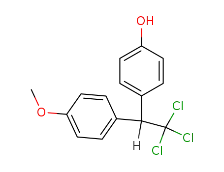 Molecular Structure of 28463-03-8 (4-[2,2,2-trichloro-1-(4-methoxyphenyl)ethyl]phenol)