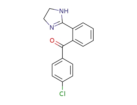 Molecular Structure of 22590-17-6 (Methanone, (4-chlorophenyl)[2-(4,5-dihydro-1H-imidazol-2-yl)phenyl]-)
