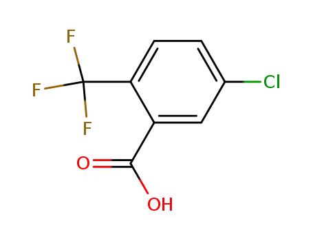 Molecular Structure of 654-98-8 (5-Chloro-2-(trifluoromethyl)benzoicacid)