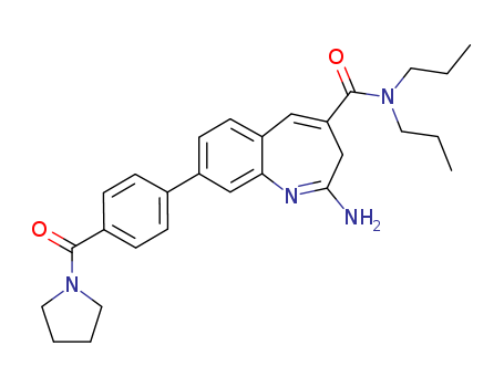 2-amino-N,N-dipropyl-8-(4-(pyrrolidine-1-carbonyl)phenyl)-3H-benzo[b]azepine-4-carboxamide