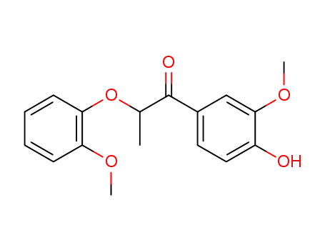 Molecular Structure of 7107-93-9 (1-Propanone, 1-(4-hydroxy-3-methoxyphenyl)-2-(2-methoxyphenoxy)-)