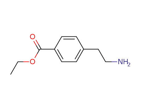 Molecular Structure of 77266-69-4 (Benzoic acid, 4-(2-aminoethyl)-, ethyl ester)