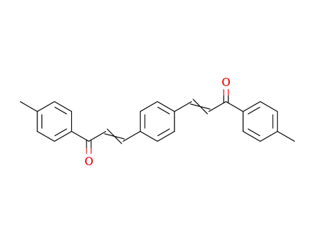 Molecular Structure of 26483-82-9 (2-Propen-1-one, 3,3'-(1,4-phenylene)bis[1-(4-methylphenyl)-)