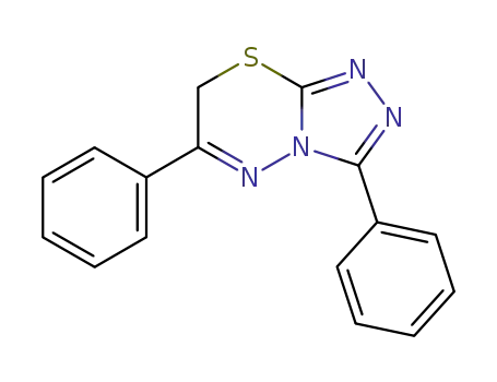 Molecular Structure of 79074-65-0 (7H-1,2,4-Triazolo[3,4-b][1,3,4]thiadiazine, 3,6-diphenyl-)