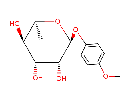 Molecular Structure of 18918-36-0 (4-methoxyphenyl α-L-rhamnopyranoside)