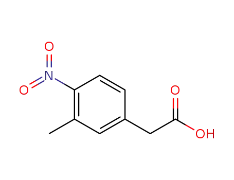 Molecular Structure of 143665-37-6 (2-(3-Methyl-4-nitrophenyl)acetic acid)