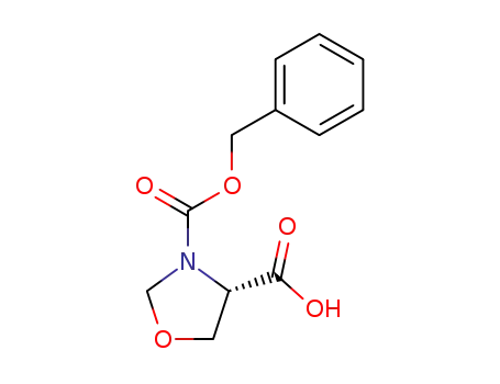 Molecular Structure of 97534-84-4 ((R)-(+)-3-(BENZYLOXYCARBONYL)-4-OXAZOLIDINECARBOXYLIC ACID)
