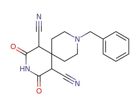9-benzyl-2,4-dioxo-3,9-diazaspiro[5.5]undecane-1,5-dicarbonitrile