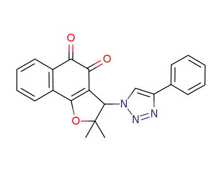 2,2-dimethyl-3-(4-phenyl-1H-1,2,3-triazol-1-yl)-2,3-dihydronaphtho[1,2-b]furan-4,5-dione