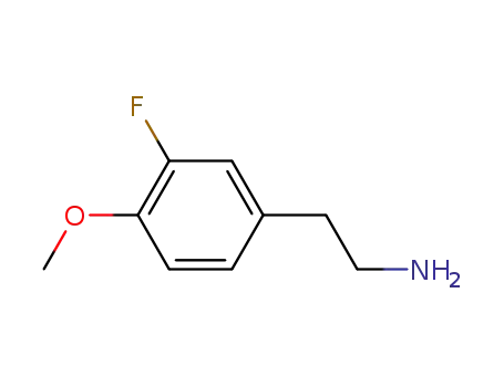 Molecular Structure of 458-40-2 (2-(3-fluoro-4-methoxyphenyl)ethanamine)