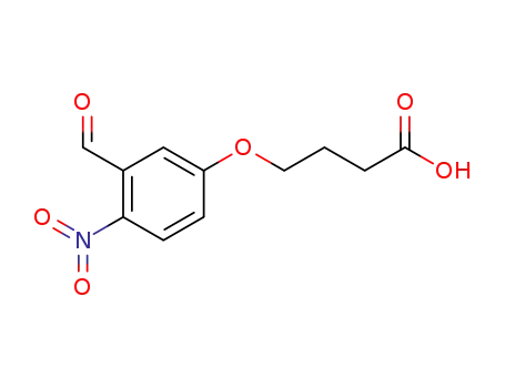 Molecular Structure of 94193-36-9 (4-(3-FORMYL-4-NITRO-PHENOXY)-BUTYRIC ACID)
