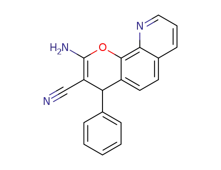 Molecular Structure of 119825-08-0 (2-Amino-4-phenyl-4H-pyrano[3,2-h]quinoline-3-carbonitrile)