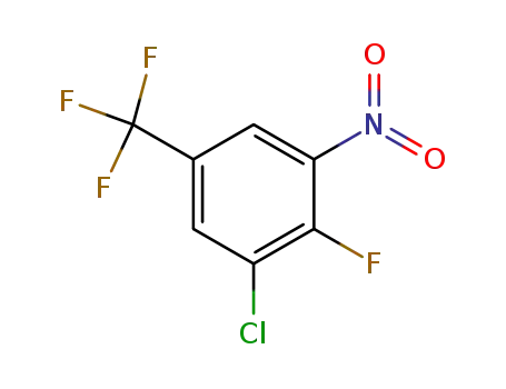 Molecular Structure of 101646-02-0 (3-CHLORO-4-FLUORO-5-NITROBENZOTRIFLUORIDE)