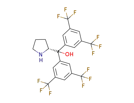Molecular Structure of 948595-00-4 ((R)-bis(3,5-bis(trifluoroMethyl)phenyl)(pyrrolidin-2-yl)Methanol)