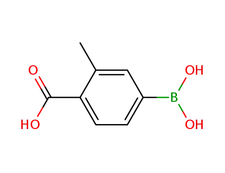 Molecular Structure of 191089-06-2 ((3-METHYL-4-CARBOXYPHENYL)BORONIC ACID)