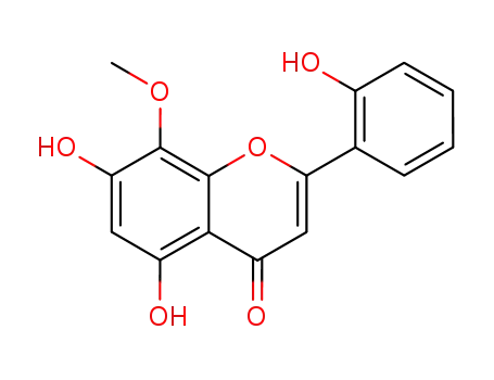 Molecular Structure of 80713-32-2 (2',5,7-Trihydroxy-8-methoxyflavone)