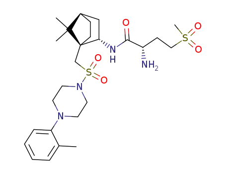 1-(((7,7-Dimethyl-2-(2-amino-4-(methylsulfonyl)butyramido)bicyclo(2.2.1)heptan-1-yl)methyl)sulfonyl)-4-(2-methylphenyl)piperazine