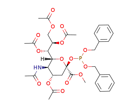 dibenzyl (methyl 5-acetamido-4,7,8,9-tetra-O-acetyl-3,5-dideoxy-D-glycero-β-D-galacto-2-nonulopyranosidonate) phosphite