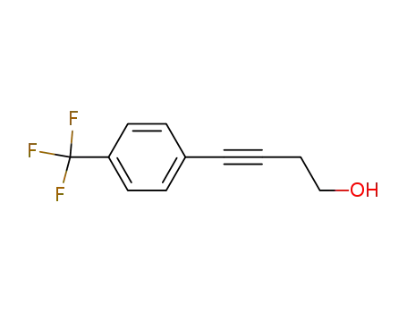Molecular Structure of 173546-22-0 (3-Butyn-1-ol, 4-[4-(trifluoromethyl)phenyl]-)