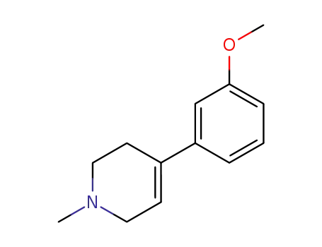 Molecular Structure of 73224-22-3 (1-methyl-4-(3-methoxyphenyl)-1,2,3,6-tetrahydropyridine)