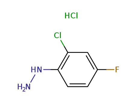 Molecular Structure of 497959-29-2 (2-Chloro-4-fluorophenylhydrazine hydrochloride)