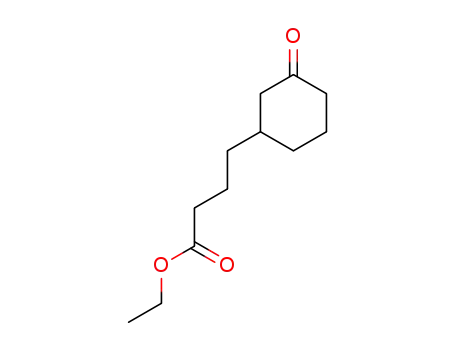Molecular Structure of 100315-21-7 (Cyclohexanebutanoic acid, 3-oxo-, ethyl ester)
