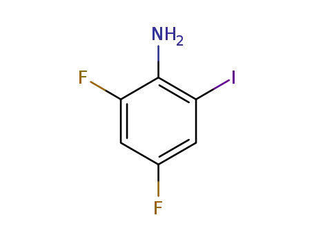 Molecular Structure of 582319-15-1 (2,4-Difluoro-6-iodoaniline)