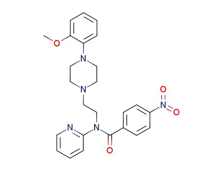 Molecular Structure of 155204-27-6 (BENZAMIDE, N-[2-[4-(2-METHOXYPHENYL)-1-PIPERAZINYL]ETHYL]-4-NITRO-N-2-PYRIDINYL)