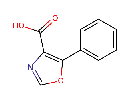 Molecular Structure of 99924-18-2 (5-Phenyl-1,3-oxazole-4-carboxylic acid)