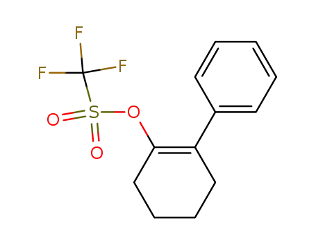 Molecular Structure of 137058-15-2 (3,4,5,6-tetrahydro-[1,1'-biphenyl]-2-yl trifluoromethanesulfonate)