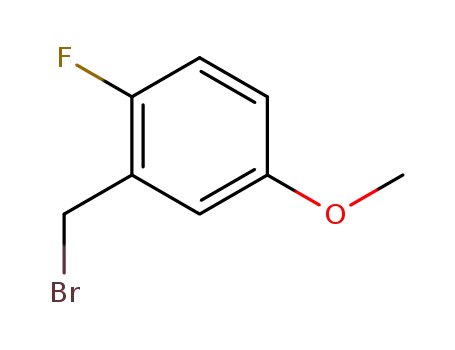 Molecular Structure of 91319-42-5 (Benzene, 2-(broMoMethyl)-1-fluoro-4-Methoxy-)