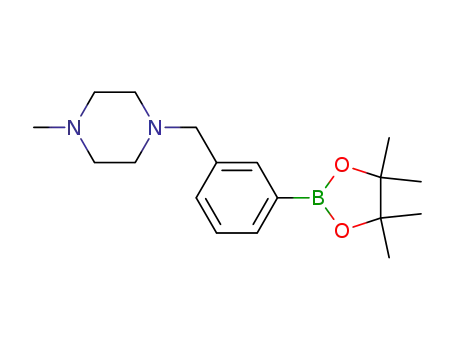 Molecular Structure of 883738-27-0 (3-(4-Methyl-1-piperazinylmethyl)benzeneboronic acid pinacol ester, 97%)