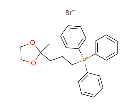 Molecular Structure of 5944-33-2 (Phosphonium, [3-(2-methyl-1,3-dioxolan-2-yl)propyl]triphenyl-, bromide)
