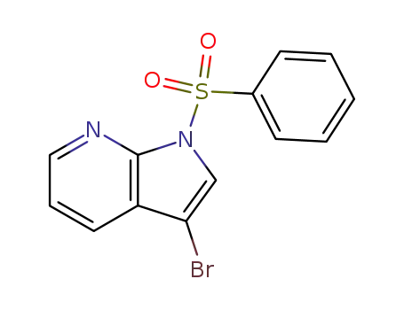 Molecular Structure of 880769-95-9 (1-(Benzenesulfonyl)-3-bromo-1H-pyrrolo[2,3-b]pyridine)