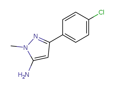 Molecular Structure of 126417-82-1 (3-(4-CHLOROPHENYL)-1-METHYL-1H-PYRAZOL-5-AMINE)