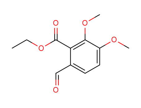 Molecular Structure of 104270-87-3 (Benzoic acid, 6-formyl-2,3-dimethoxy-, ethyl ester)