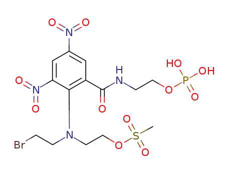 2-((2-Bromoethyl)(2,4-dinitro-6-((2-(phosphonooxy)ethyl)carbamoyl)phenyl)amino)ethyl methanesulfonate Cas no.851627-62-8 98%