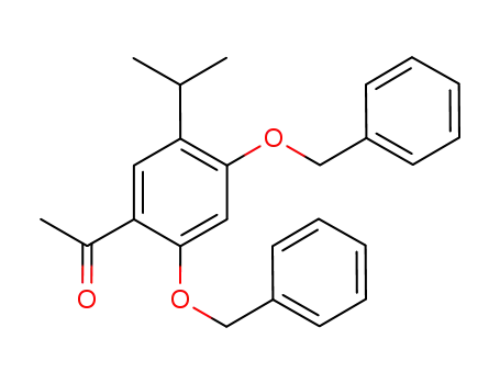 Molecular Structure of 747414-18-2 (Ethanone, 1-[5-(1-Methylethyl)-2,4-bis(phenylMethoxy)phenyl]-)