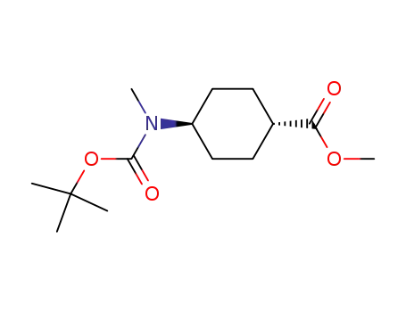 Cyclohexanecarboxylic acid,
4-[[(1,1-dimethylethoxy)carbonyl]methylamino]-, methyl ester, trans-