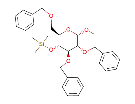 methyl 2,3,6-tri-O-benzyl-4-O-trimethylsilyl-α-D-glucopyranoside