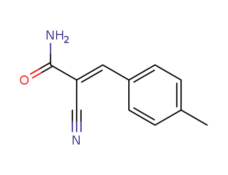 Molecular Structure of 52287-59-9 ((E)-2-cyano-3-(4-methylphenyl)acrylamide)