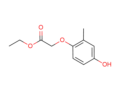 Molecular Structure of 403612-14-6 (Acetic acid, (4-hydroxy-2-methylphenoxy)-, ethyl ester)