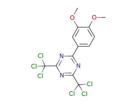Molecular Structure of 80050-87-9 (1-(3',4'-DIMETHOXY PHENYL)-3,5-BIS-TRICHLORO-METHYL SYM TRIAZINE)
