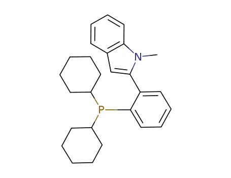 Molecular Structure of 1067883-58-2 (2-(2-Dicyclohexylphosphanyl-phenyl)-1-Methyl-1H-indole)