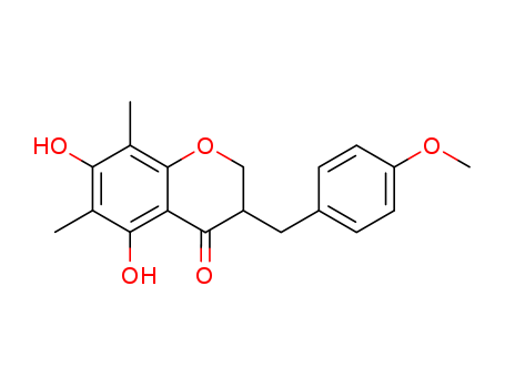 (3R)-2,3-Dihydro-5,7-dihydroxy-3-[(4-methoxyphenyl)methyl]-6,8-dimethyl-4H-1-benzopyran-4-one