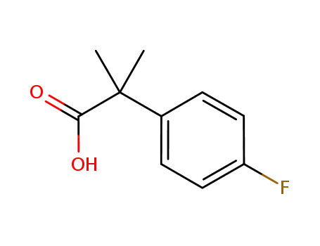 Molecular Structure of 93748-19-7 (2-(4-Fluorophenyl)-2-methylpropanoic acid)